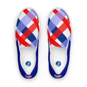 4th of July men's slip-on canvas shoes