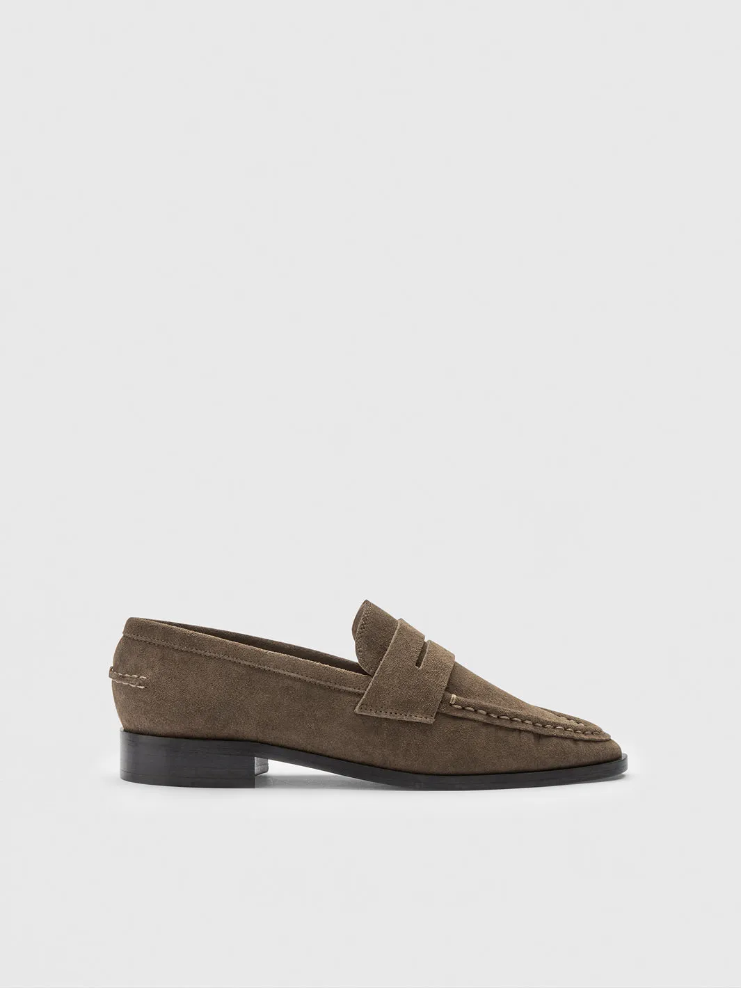 Airola Khaki Brown Suede Loafers