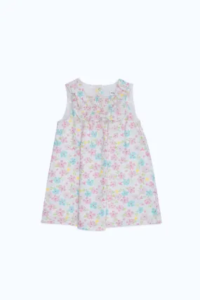 Baby Girls White Floral Printed Dress