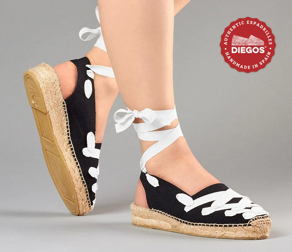 Black Pamplona Catalina espadrille