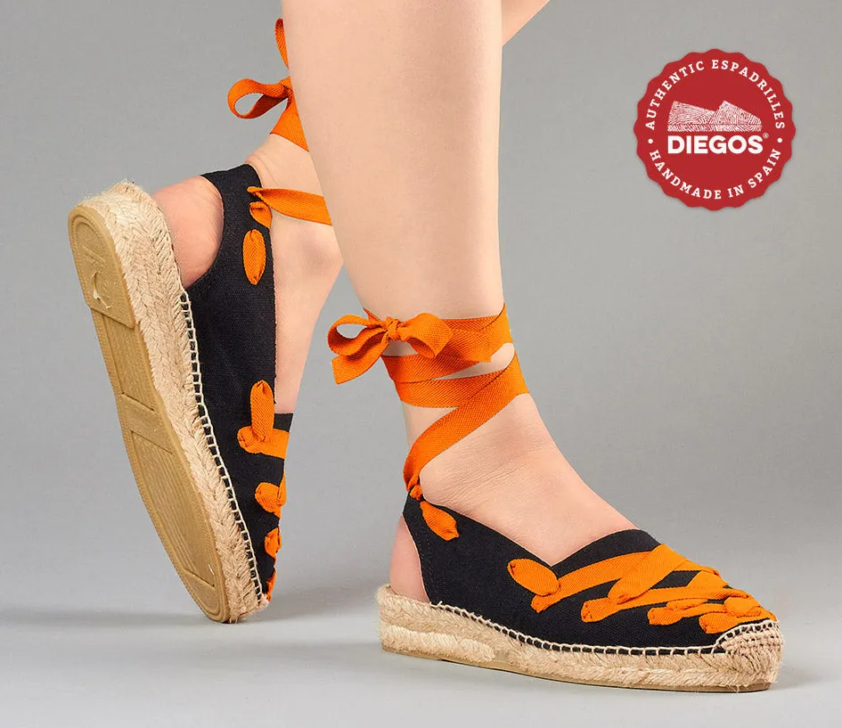 Black Pamplona Catalina espadrille