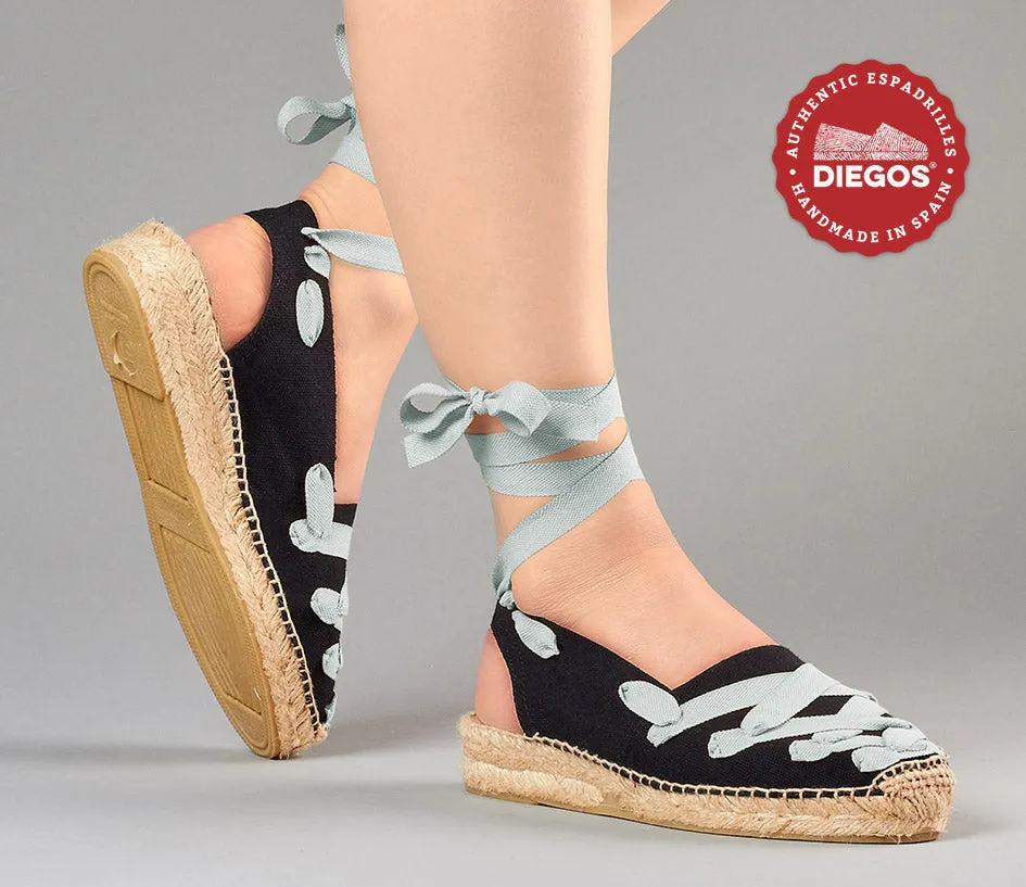 Black Pamplona Catalina espadrille