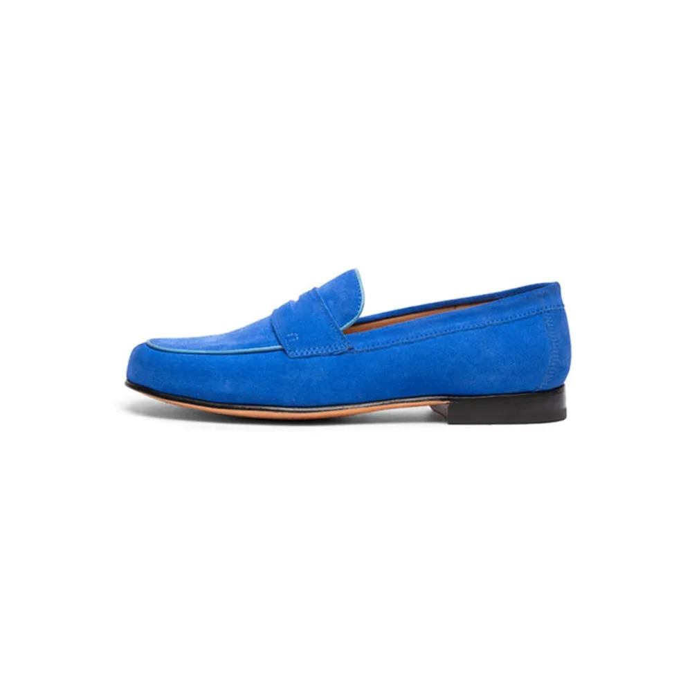 Blue Suede Loafers