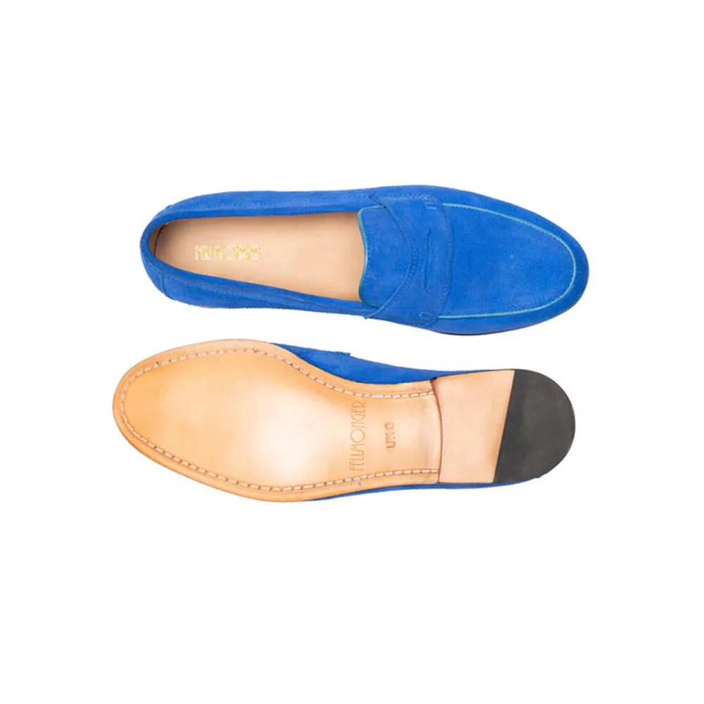 Blue Suede Loafers