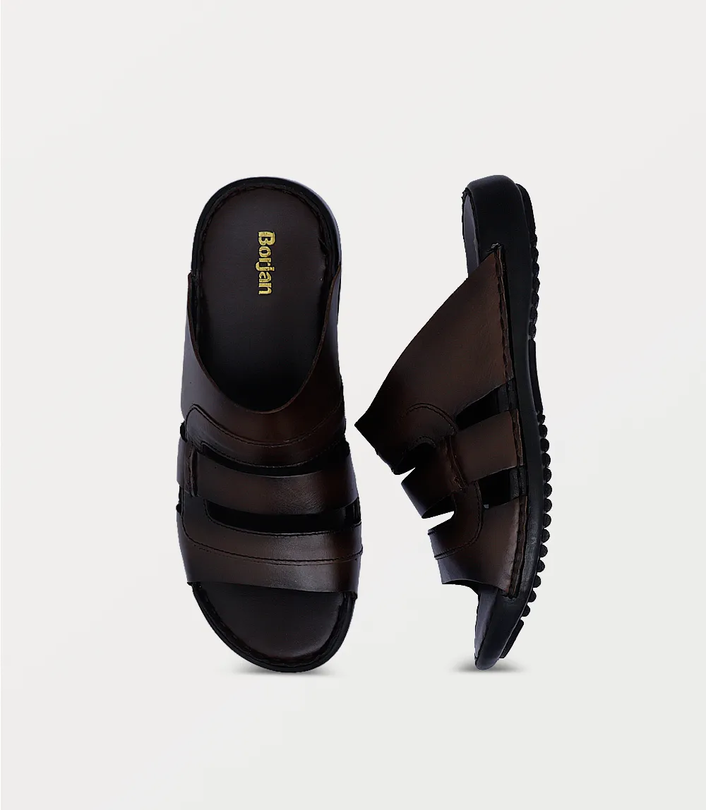 BM6812-BROWN-Men Slipper