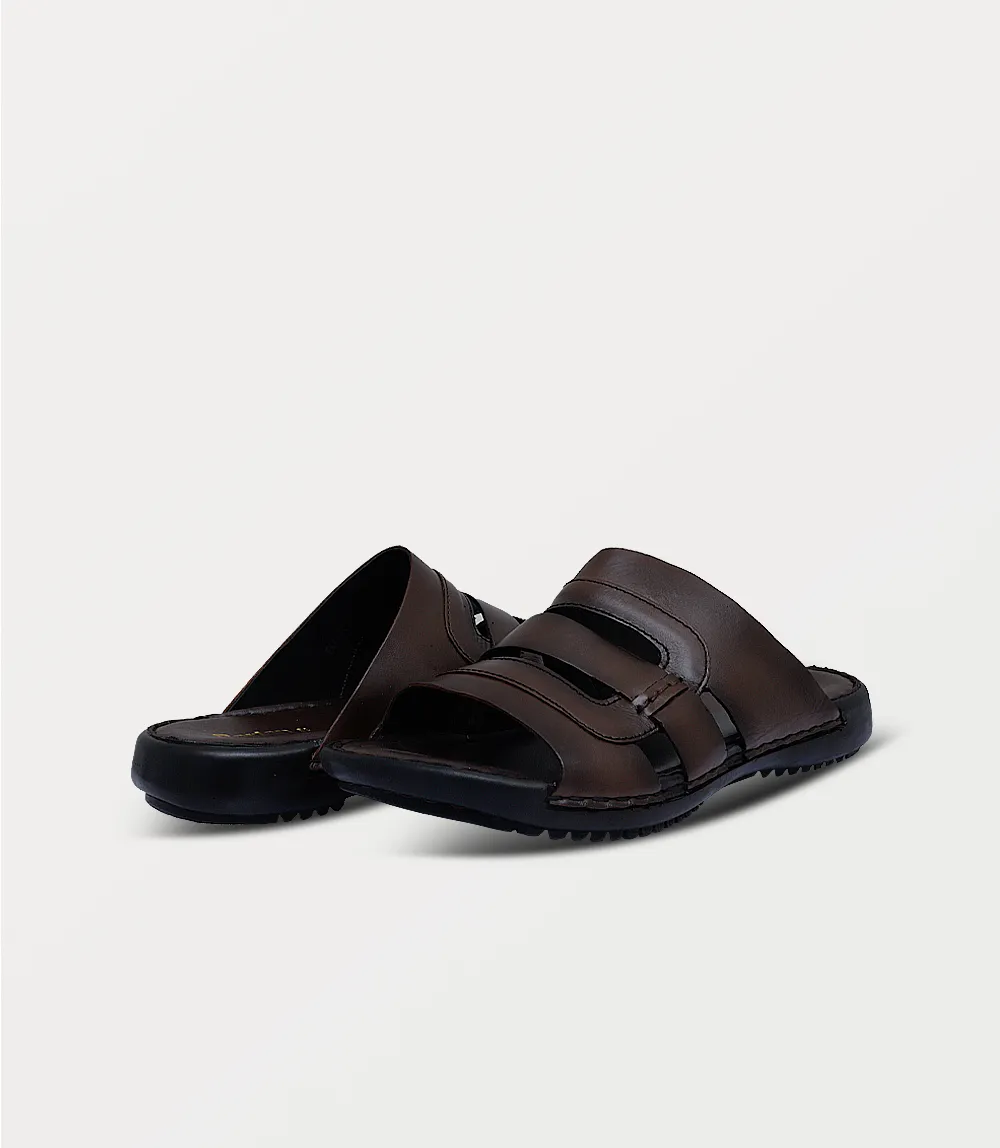 BM6812-BROWN-Men Slipper