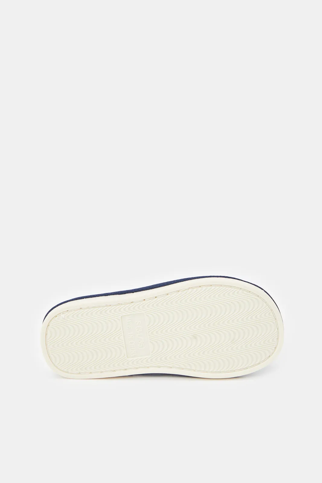 Boys Navy Mule Slippers