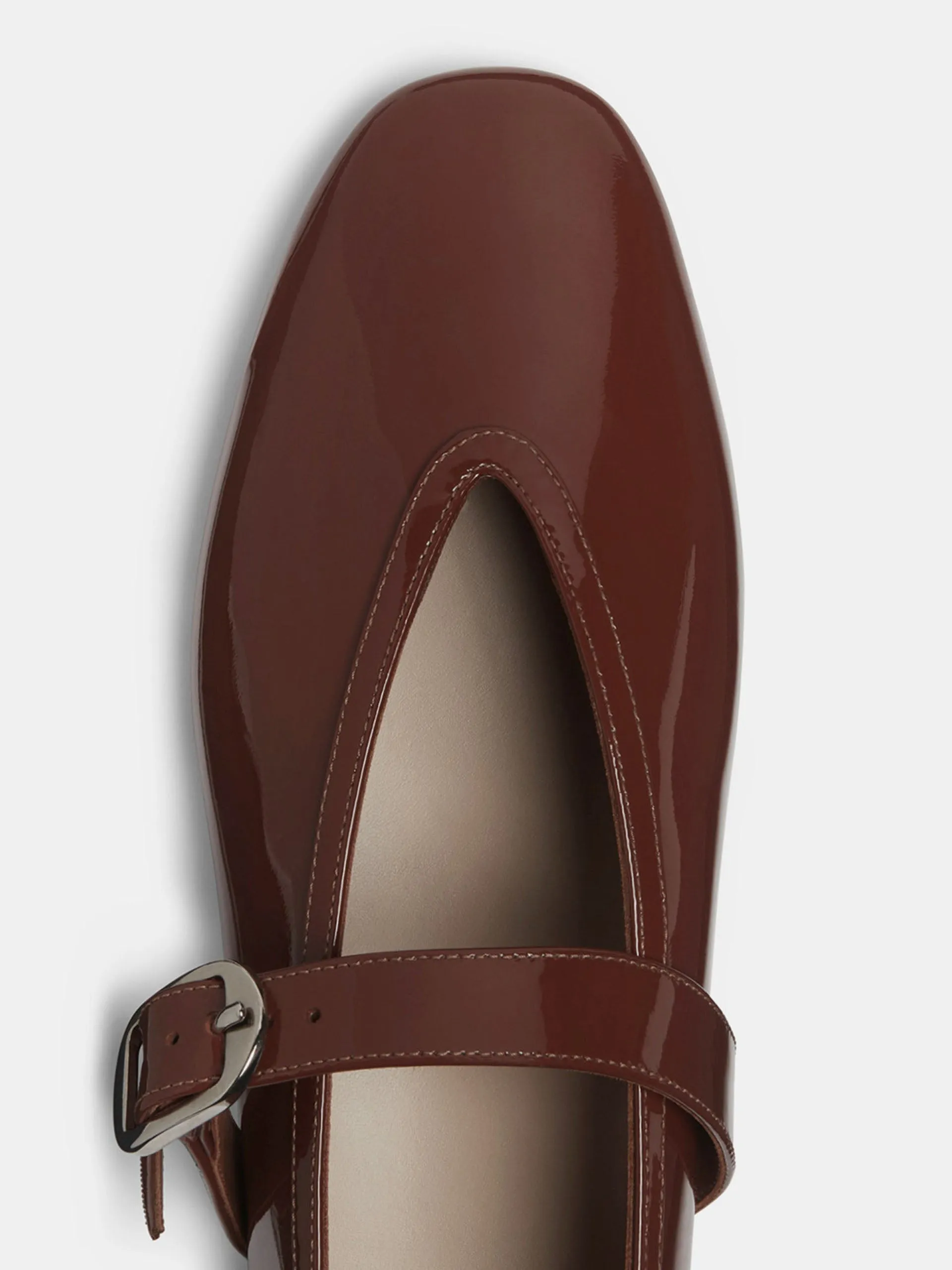 Brick patent leather Stella slippers