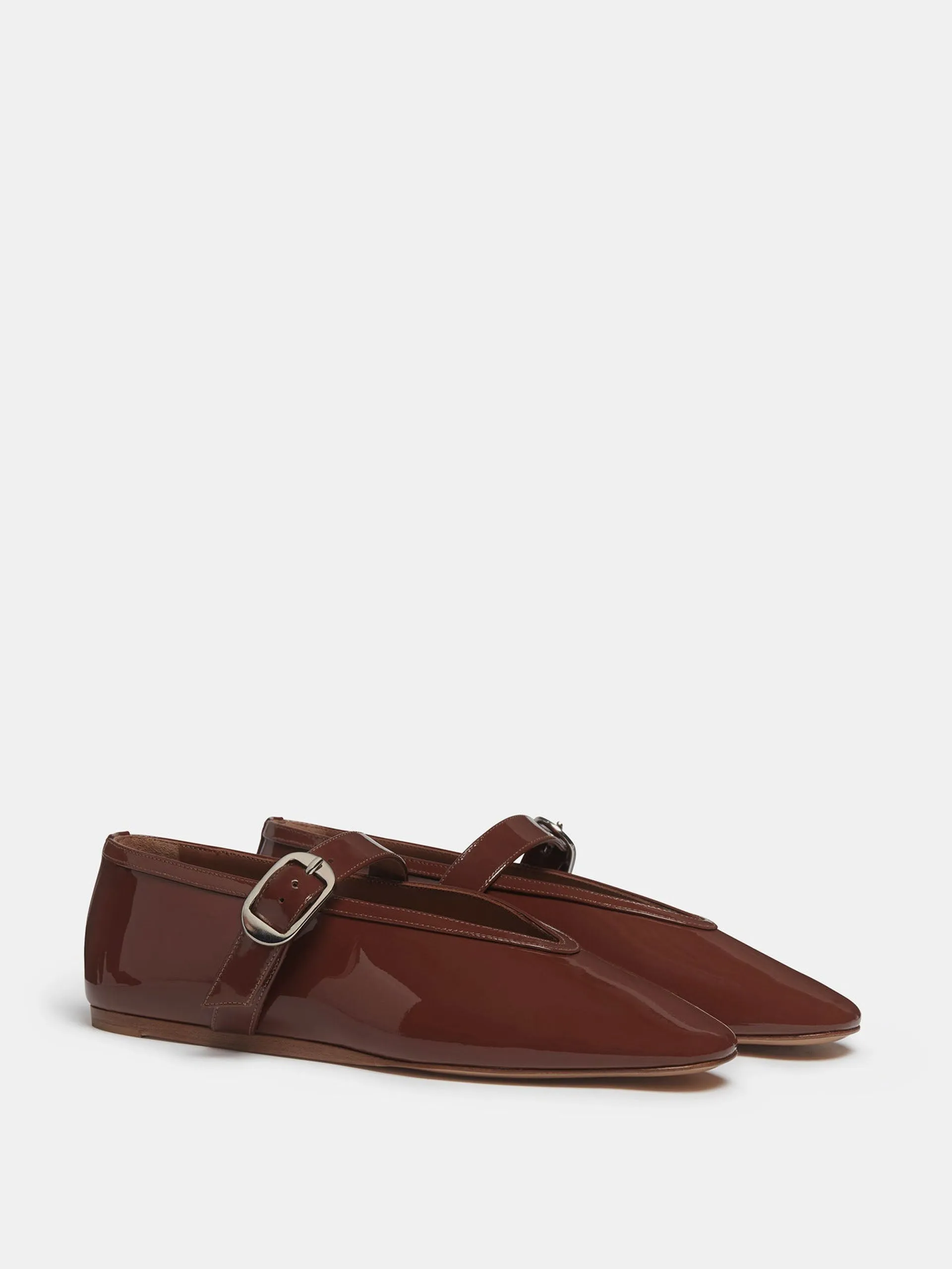 Brick patent leather Stella slippers