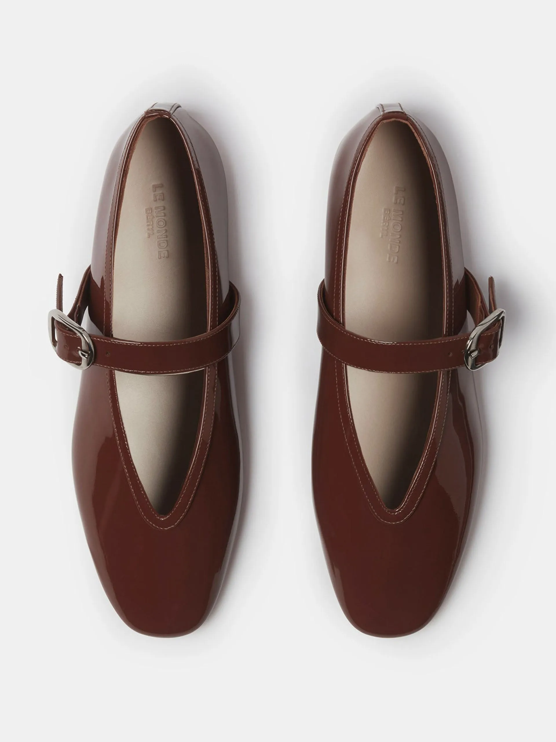 Brick patent leather Stella slippers