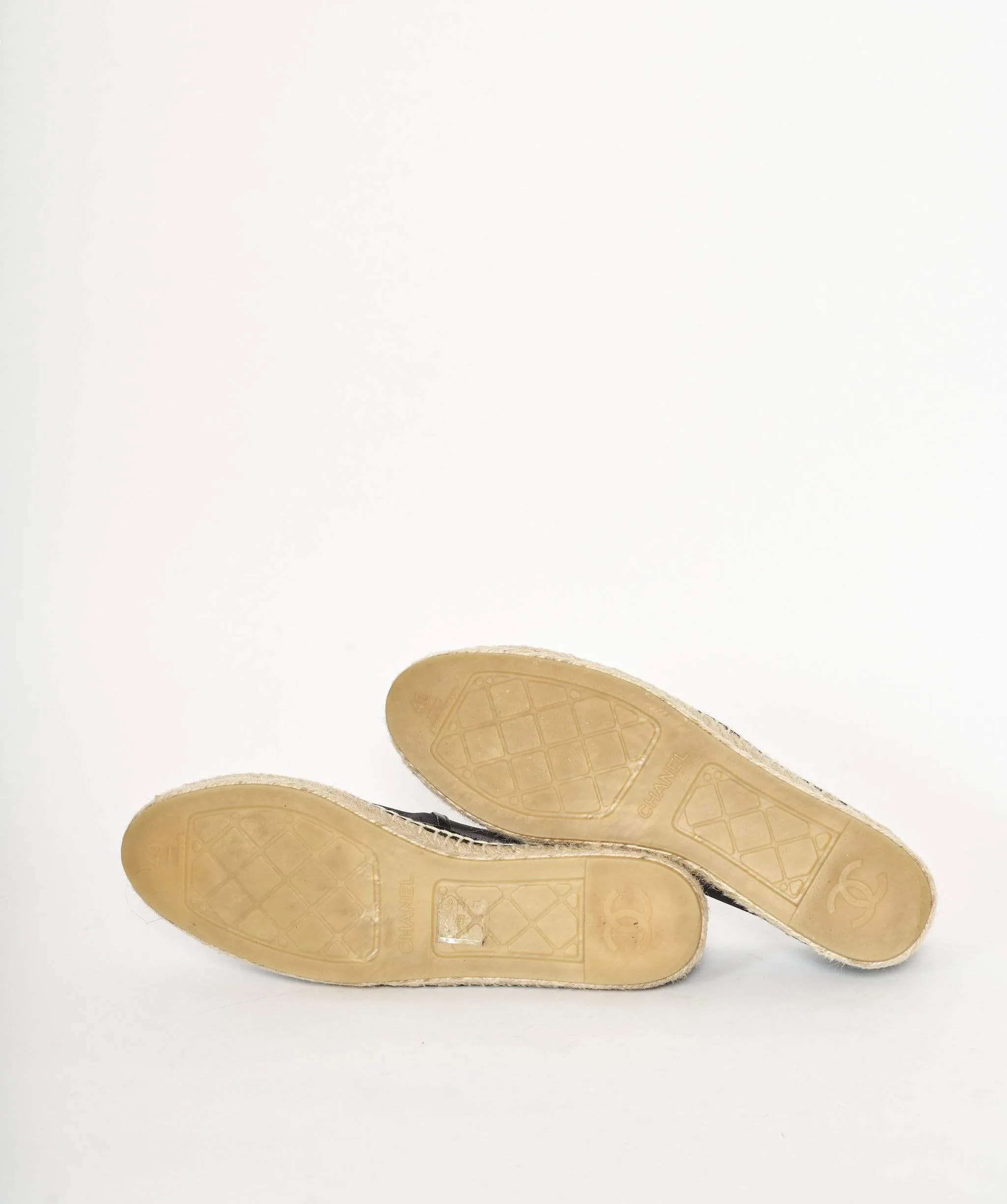 Chanel Black Espadrilles Size 40