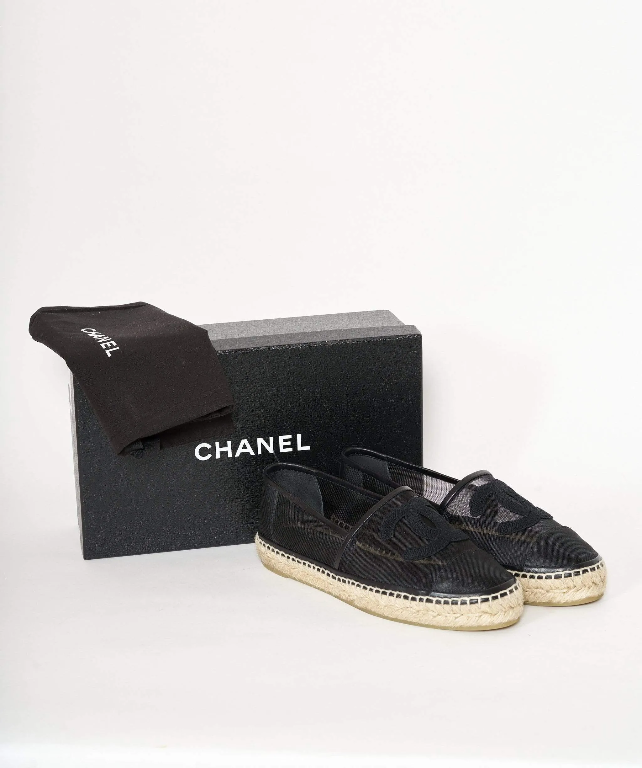 Chanel Black Espadrilles Size 40