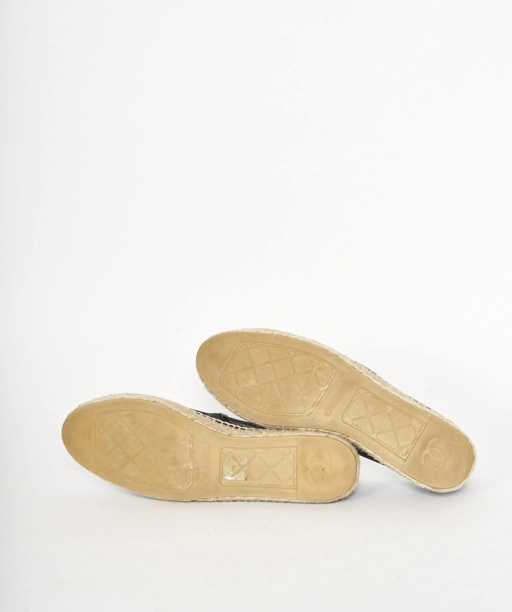 Chanel Black Espadrilles Size 40