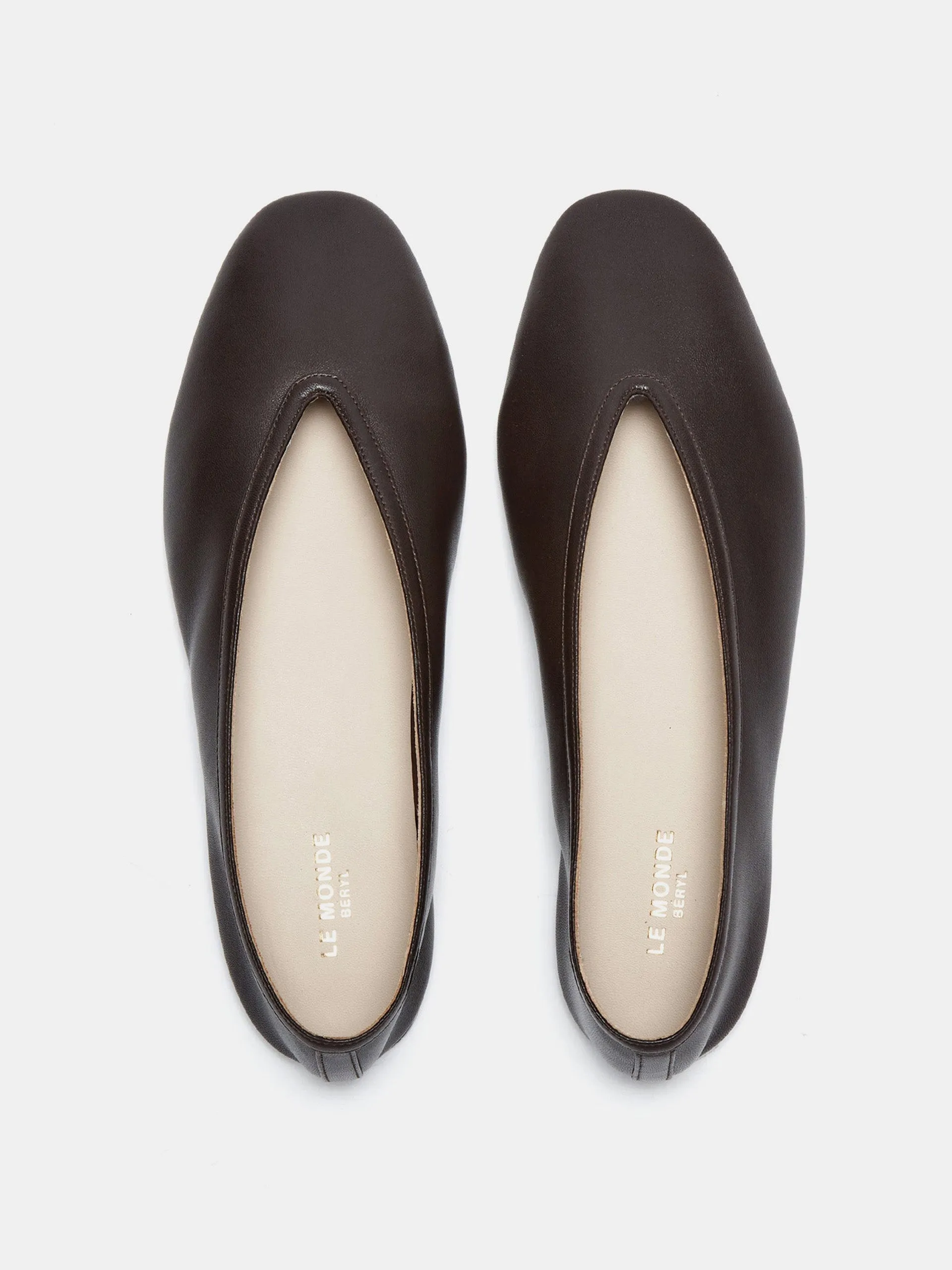 Chocolate leather Luna slippers