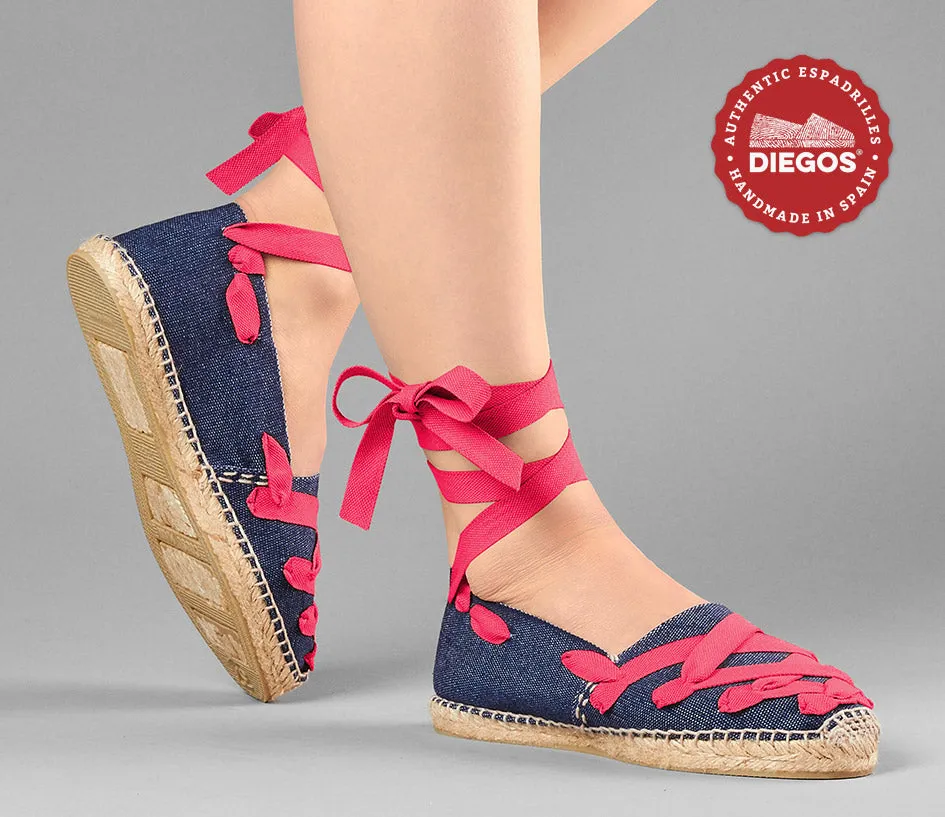 Denim Pamplona espadrilles