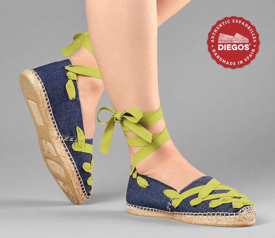 Denim Pamplona espadrilles