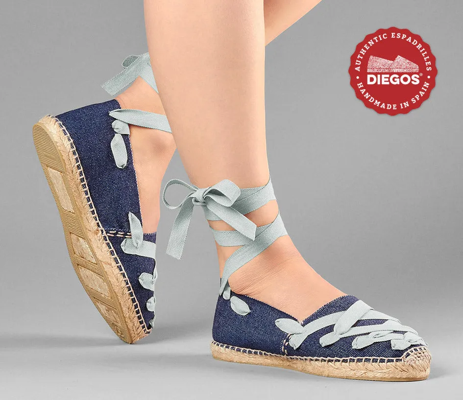 Denim Pamplona espadrilles