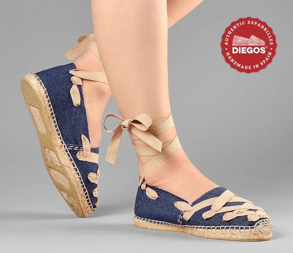 Denim Pamplona espadrilles