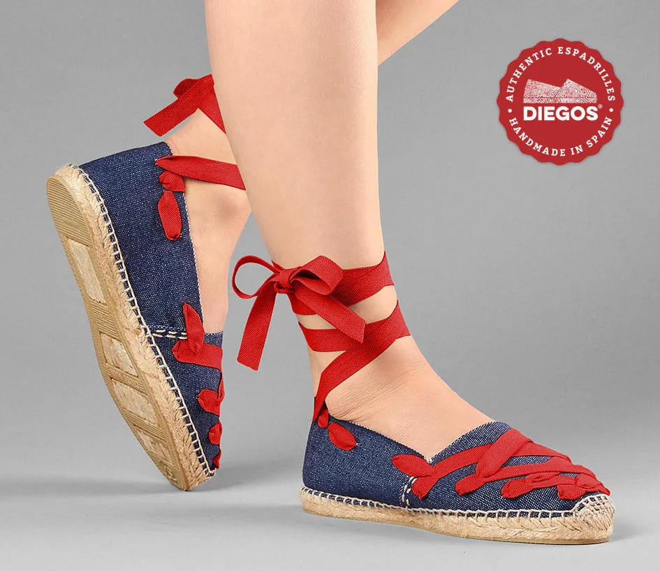 Denim Pamplona espadrilles