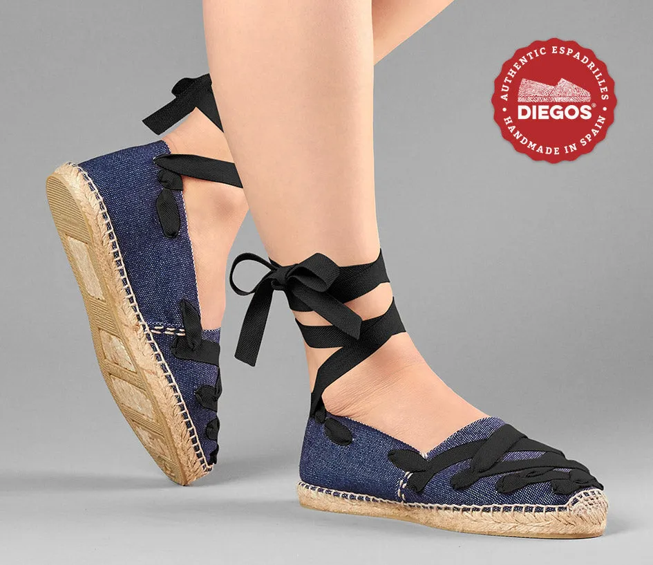 Denim Pamplona espadrilles