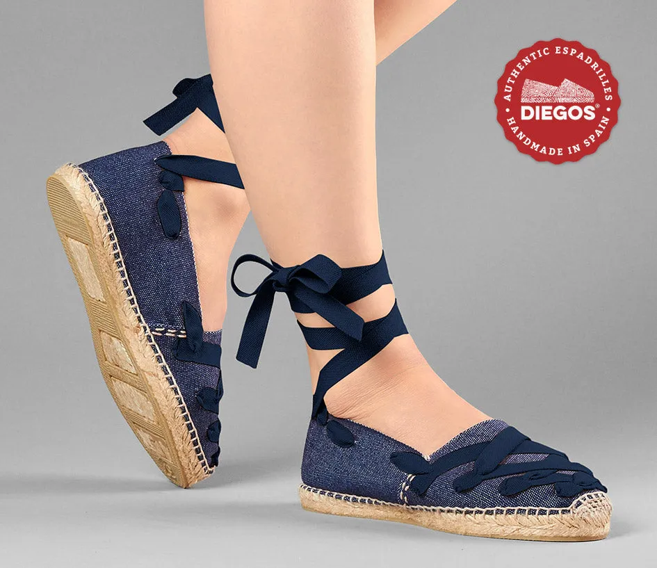 Denim Pamplona espadrilles