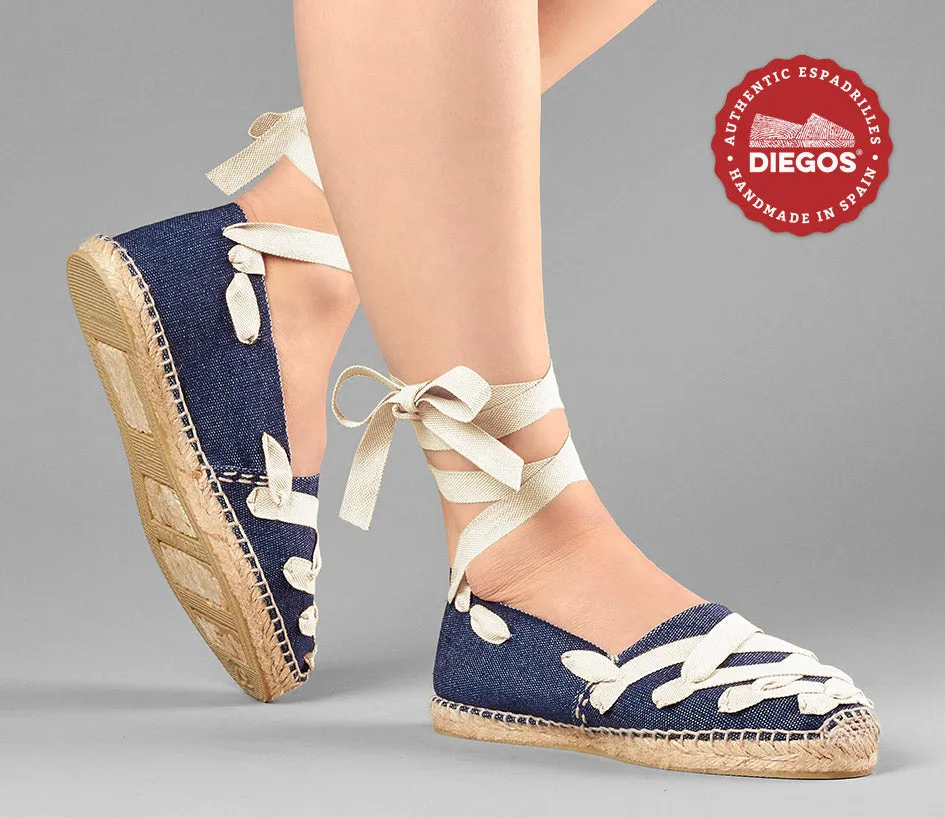 Denim Pamplona espadrilles
