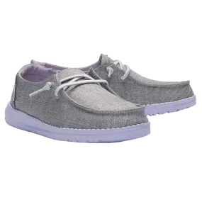 Hey Dude Children's Wendy Sparkling Grey Lilac Shoes 130123166