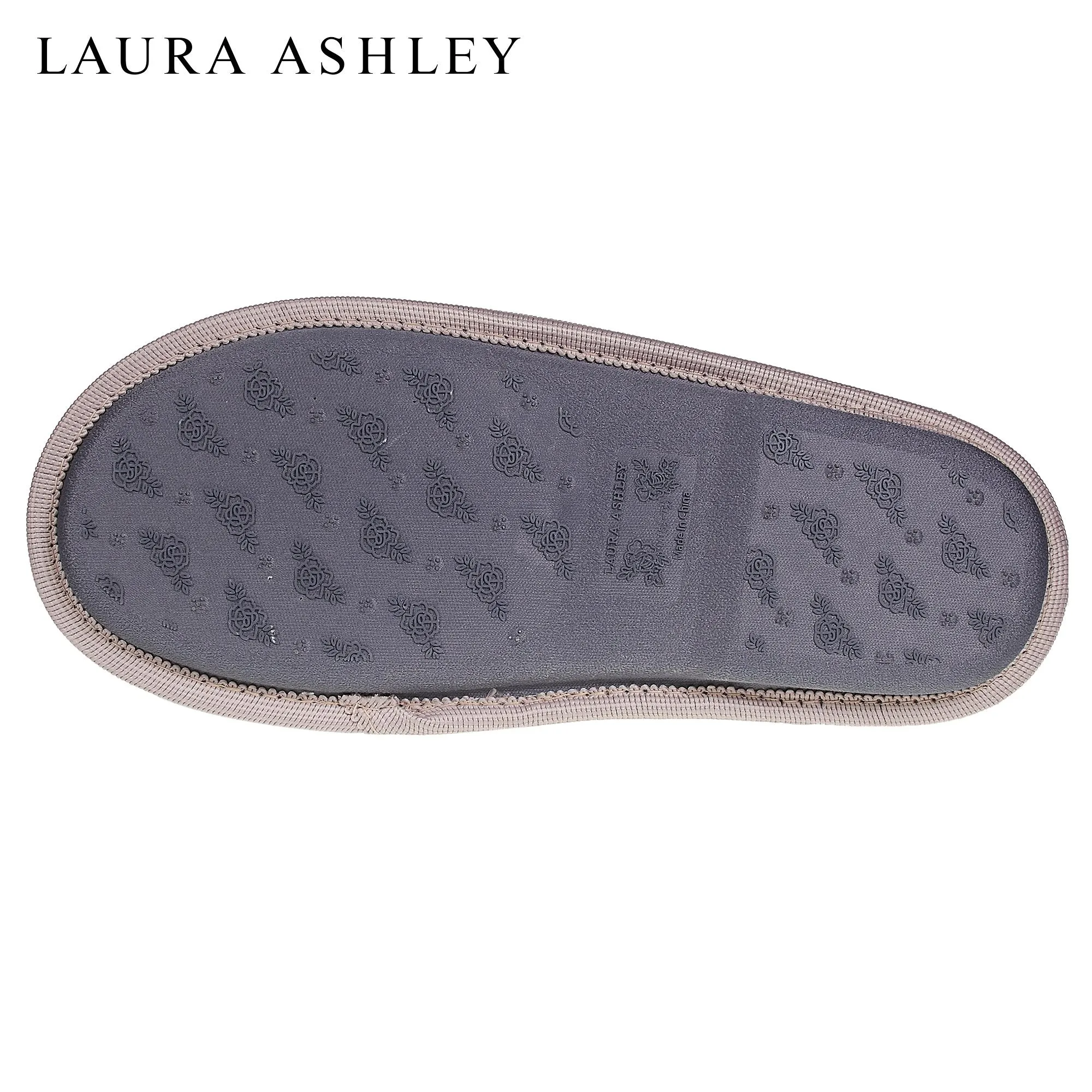 Laura Ashley Ladies Scuff W/Bow Dark Pack Stone XL