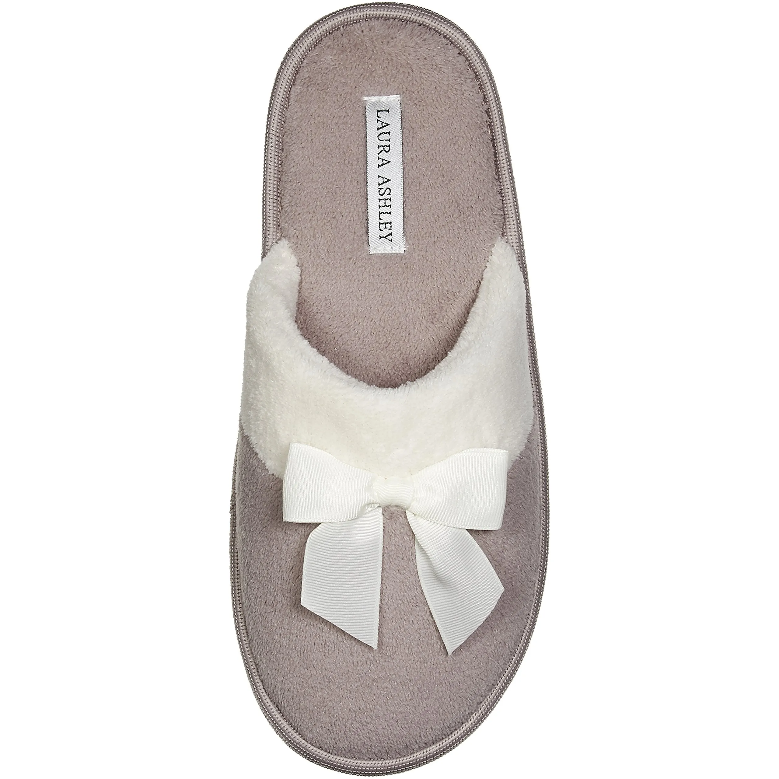 Laura Ashley Ladies Scuff W/Bow Dark Pack Stone XL