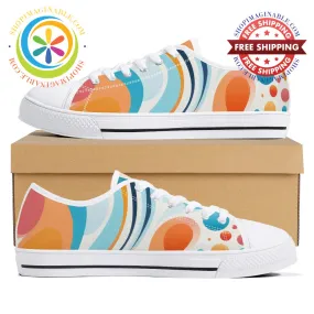 Mystical Abstract Ladies Low Top Canvas Shoes
