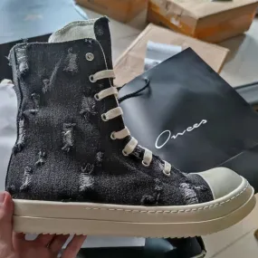 Rick Men Ripped Denim Boots