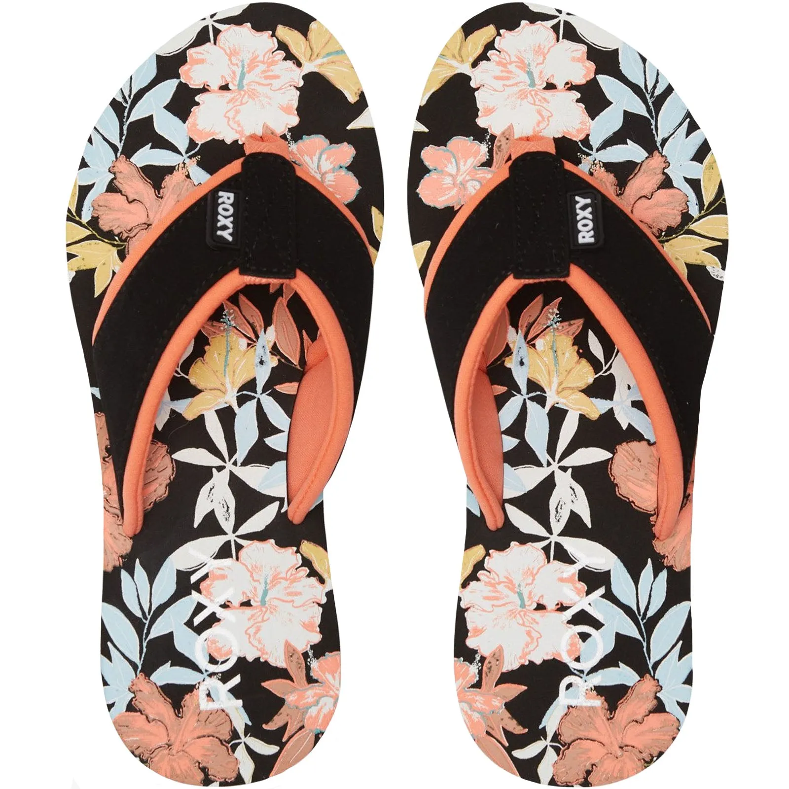 Roxy Womens Coastin Floral Flip Flops