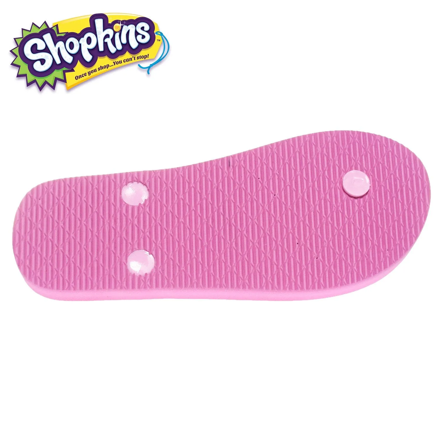 Shopkins Girls Girls Flip Flops with Sparkling Jelly Straps Med Pink 13-1
