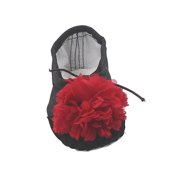 Woman's Canvas Ballet Dancing Shoes with Flower