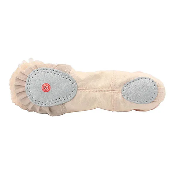 Woman's Canvas Ballet Dancing Shoes with Flower