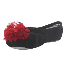 Woman's Canvas Ballet Dancing Shoes with Flower
