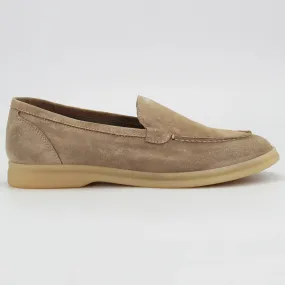 Women's loafer in calf leather suede cashmere nude spring (BRD11200)