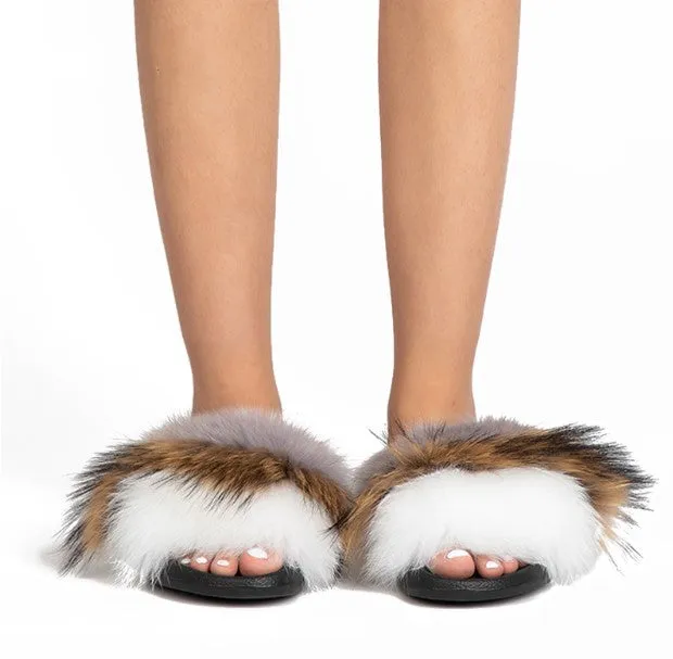 Women's Summer Soft Furry Flat Slippers