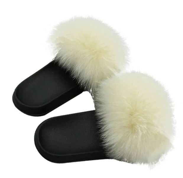 Women's Summer Soft Furry Flat Slippers