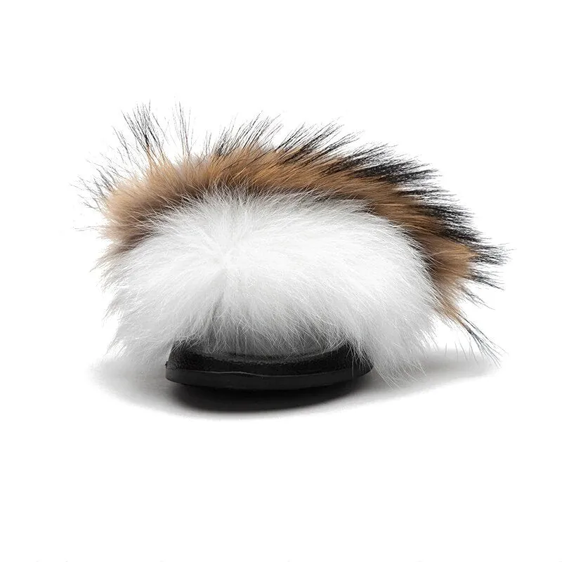 Women's Summer Soft Furry Flat Slippers