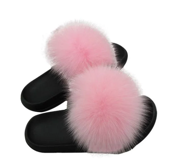Women's Summer Soft Furry Flat Slippers